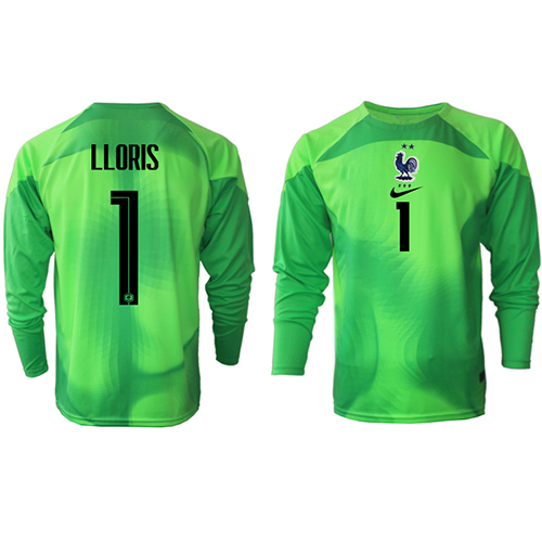 Lacne Muži Futbalové dres Francúzsko Hugo Lloris #1 Brankarsky  MS 2022 Dlhy Rukáv - Preč